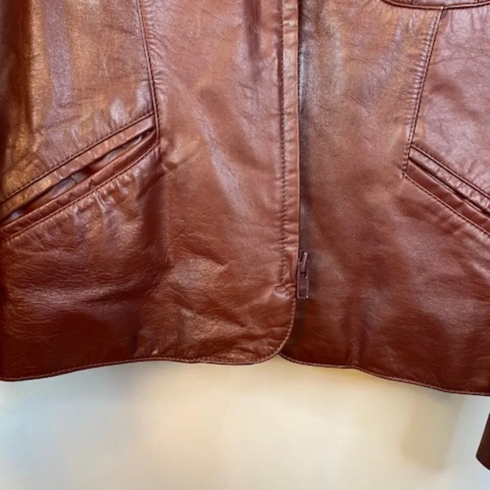Vintage The Rossano brown men's leather jacket